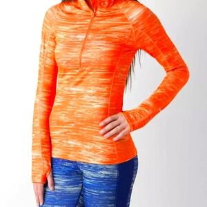 Under Armour Cozy 1/2 Zip Sweater Coldgear Womans Sz Large Orange